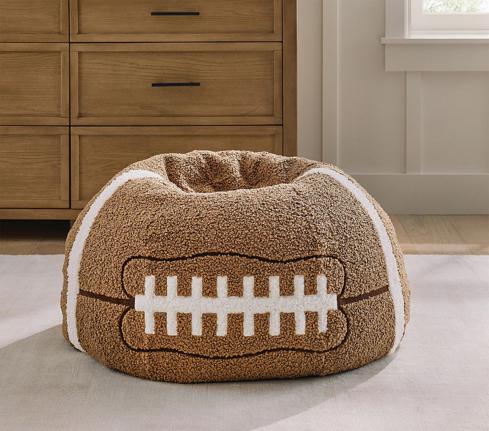 Anywhere Beanbag, Cozy Sherpa Football | Pottery Barn Kids