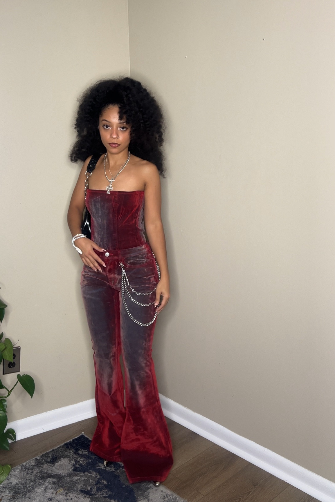 VELVET DENIM SET IN RED
Top: Size S: Pants: Size S (sold  separately) 

#LTKSeasonal #LTKStyleTip #LTKSaleAlert