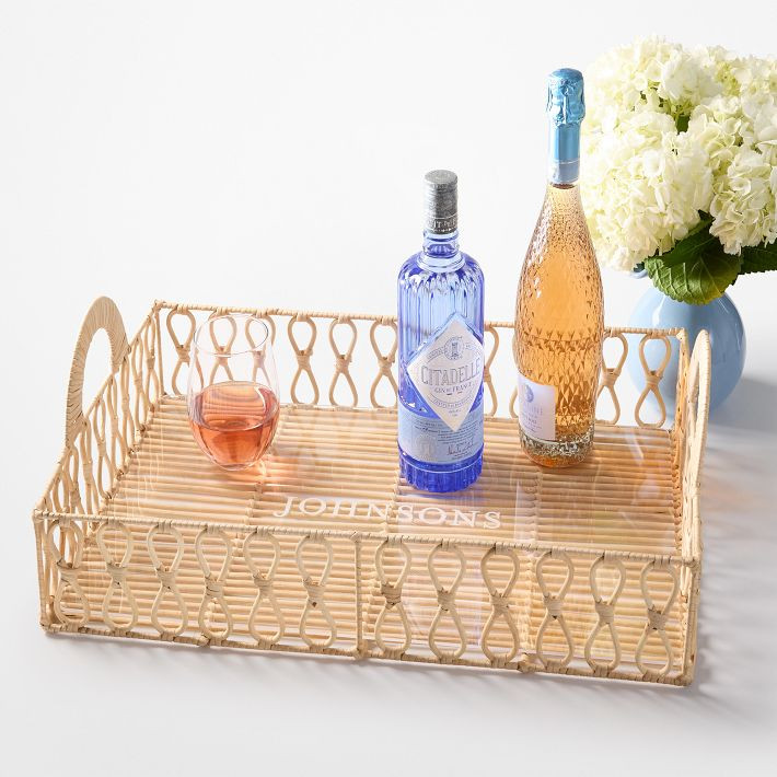 Woven Rattan Serving Tray | Mark and Graham
