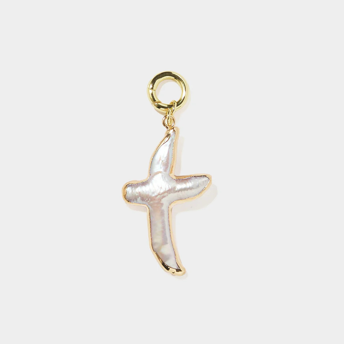 Abstract Pearl Cross Charm | Allie + Bess