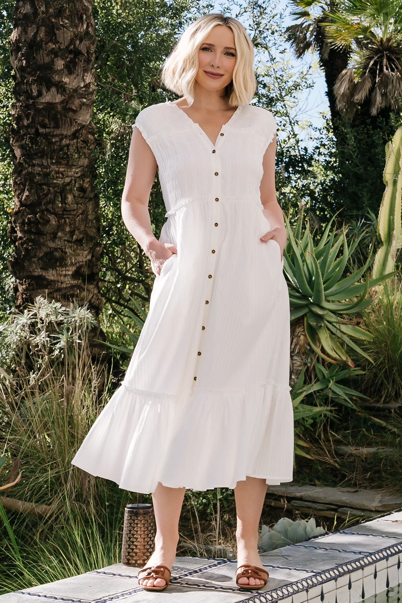 Luisa Midi Dress | Off White | Baltic Born