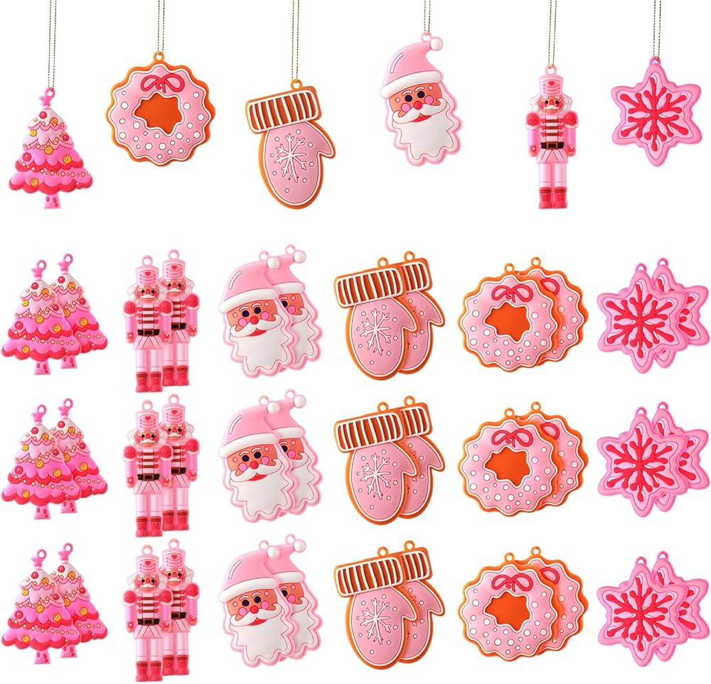 24 Pieces Christmas Snowman Hanging Ornaments Christmas Tree Ornaments Christmas Santa Ornaments ... | Amazon (US)