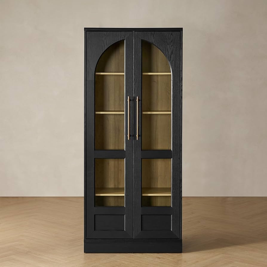 mopio Blake Tall Display Cabinet, Kitchen Buffet Pantry Cupboard, Trophy Display Case, Storage Ca... | Amazon (US)