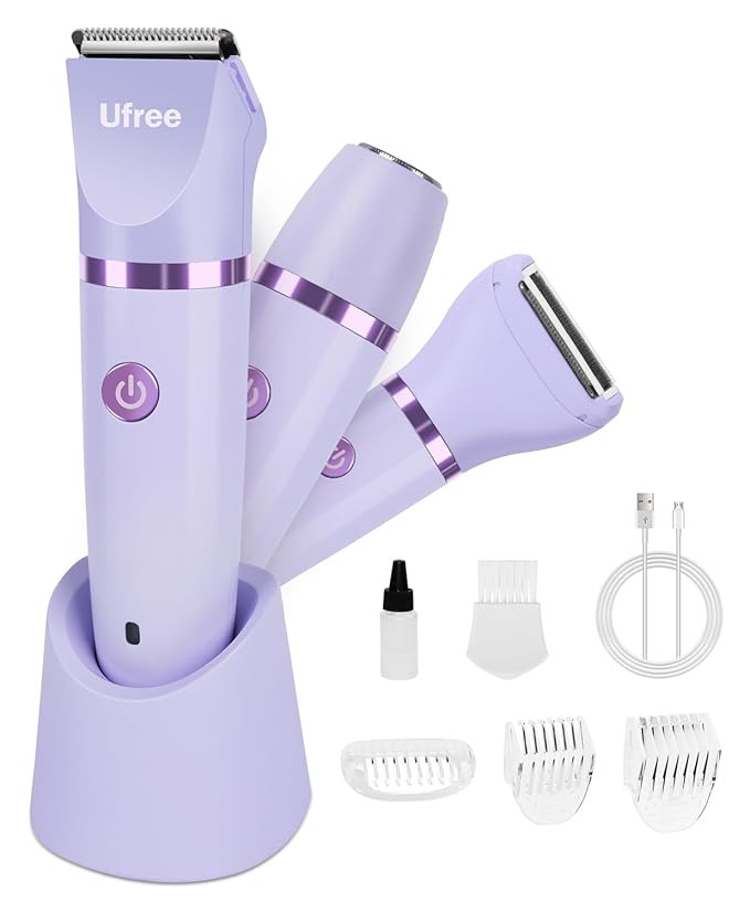 Ufree Bikini Trimmer Electric Razors for Women, Rechargeable Pubic Body Hair Trimmer Electric Sha... | Amazon (US)