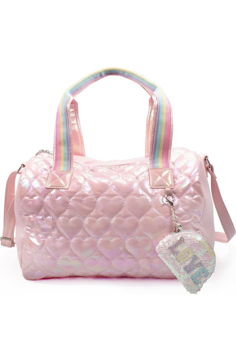 OMG Accessories Puffy Quilted Heart Duffle Bag | Nordstrom | Nordstrom