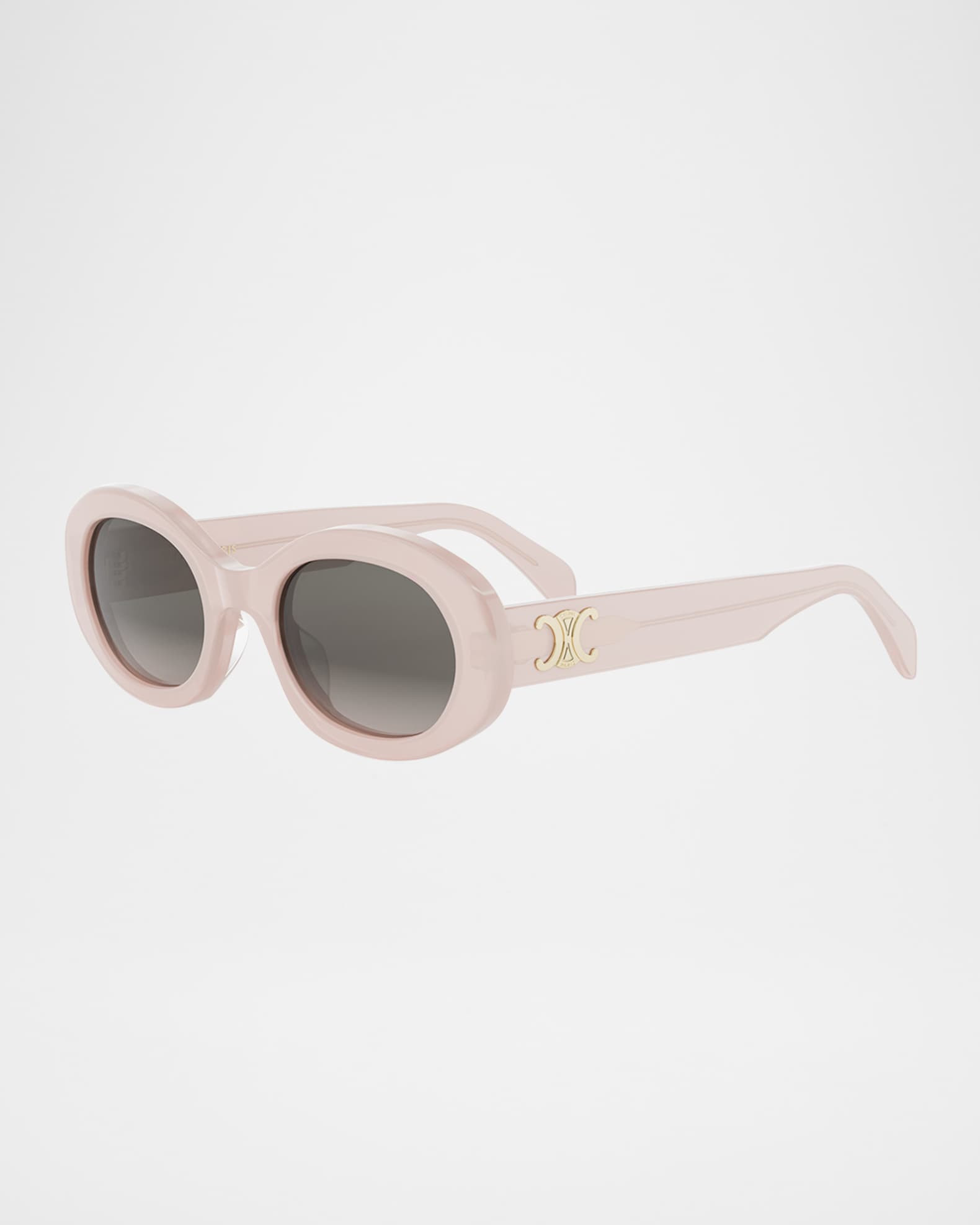 Celine Triomphe Acetate Oval Sunglasses | Neiman Marcus