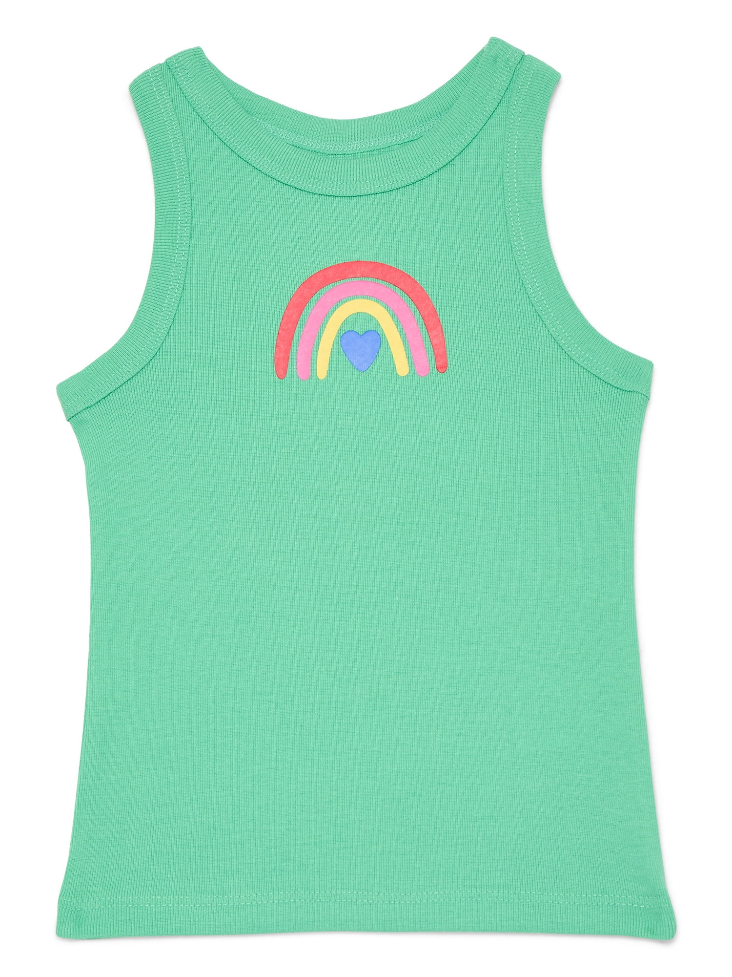 Wonder Nation Toddler Girls Ribbed Tank Top, Sizes 18M-5T | Walmart (US)