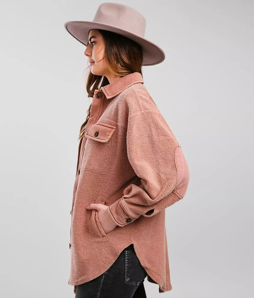 Ruby Reverse Fleece  Shacket | Buckle