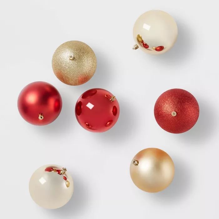 12ct/100mm Christmas Ornament Set Red & Gold - Wondershop™ | Target