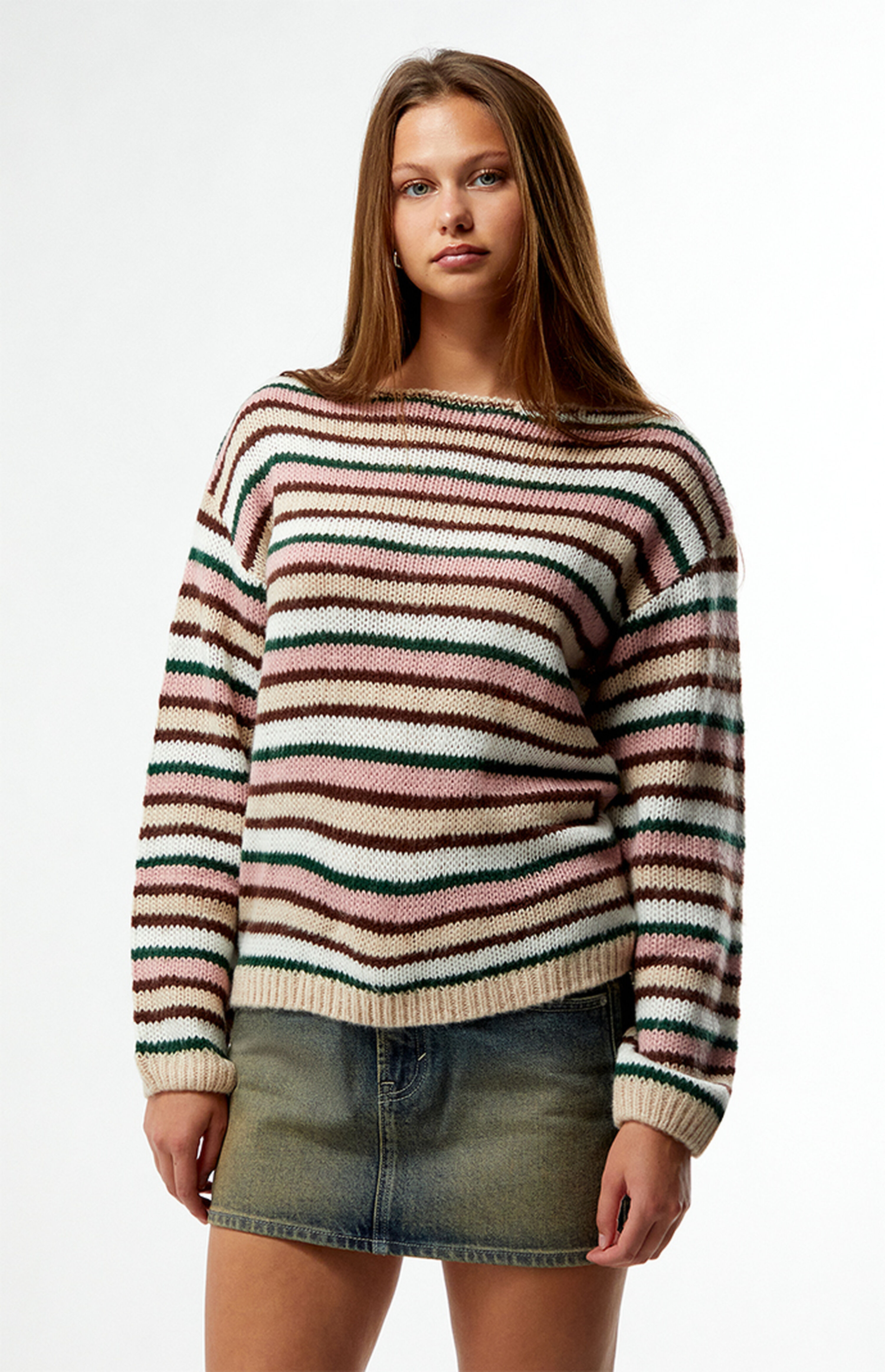 LA Hearts Boat Neck Striped Sweater | PacSun