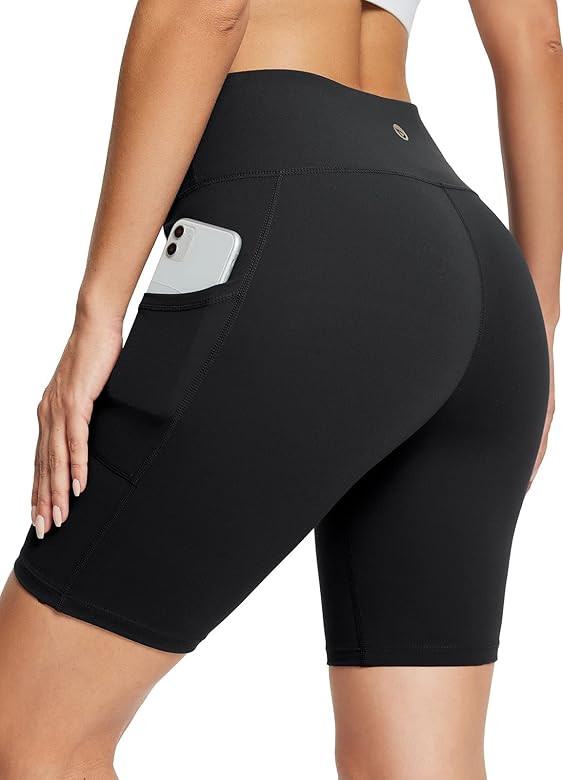 BALEAF Women's 8"/ 7"/ 5" High Waist Biker Shorts Workout Yoga Running Gym Compression Spandex Short | Amazon (US)