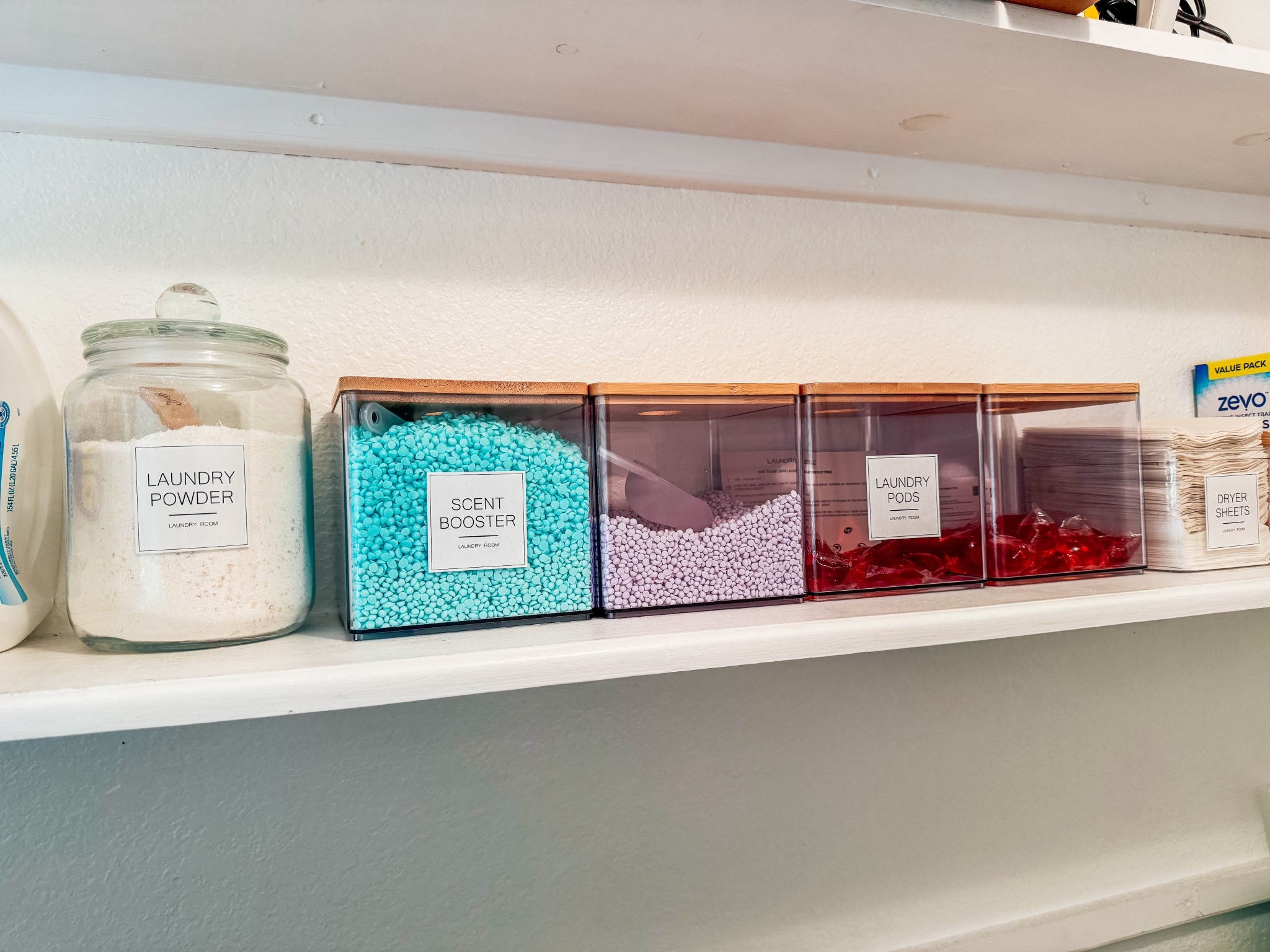 Organizing the laundry chaos. But make it cute. Labels and clear containers for all your laundry scent beads, pods and things  

#LTKdayinmylife #LTKmomlife #LTKHome