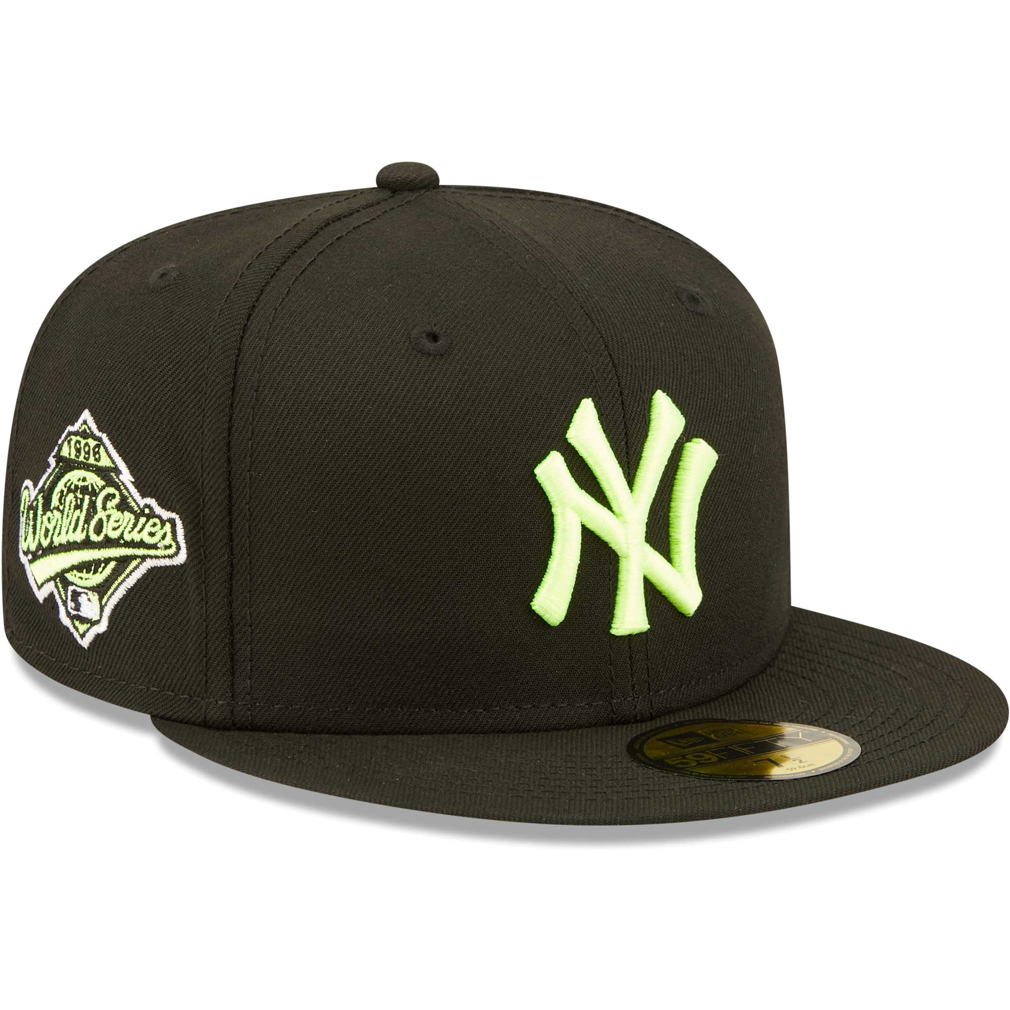 Men's New Era Black New York Yankees Summer Pop 1996 World Series 59FIFTY Snake Undervisor Fitted Ha | Fanatics