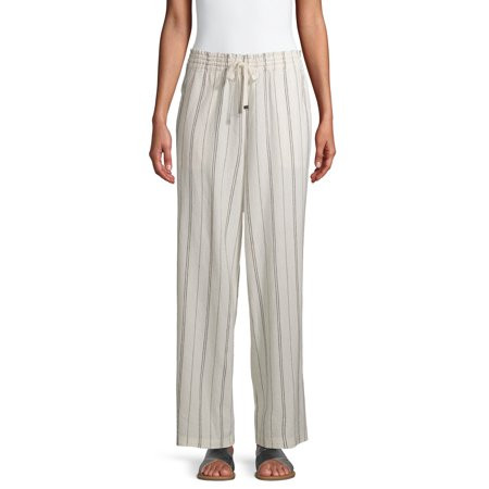 Time and Tru Women's Linen-Blend Pants | Walmart (US)
