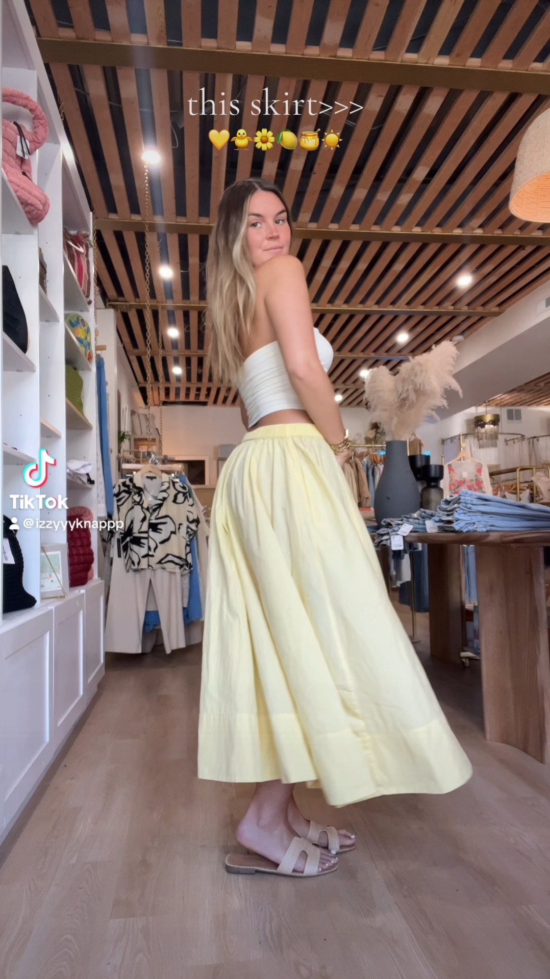 Yellow skirt outfit for summer 

Top: Free People The Carrie Tube (in Ivory) 
Bottom: Free People Lowen Midi Skirt (in mellow yellow) 

#LTKStyleTip #LTKSummerSales #LTKSeasonal