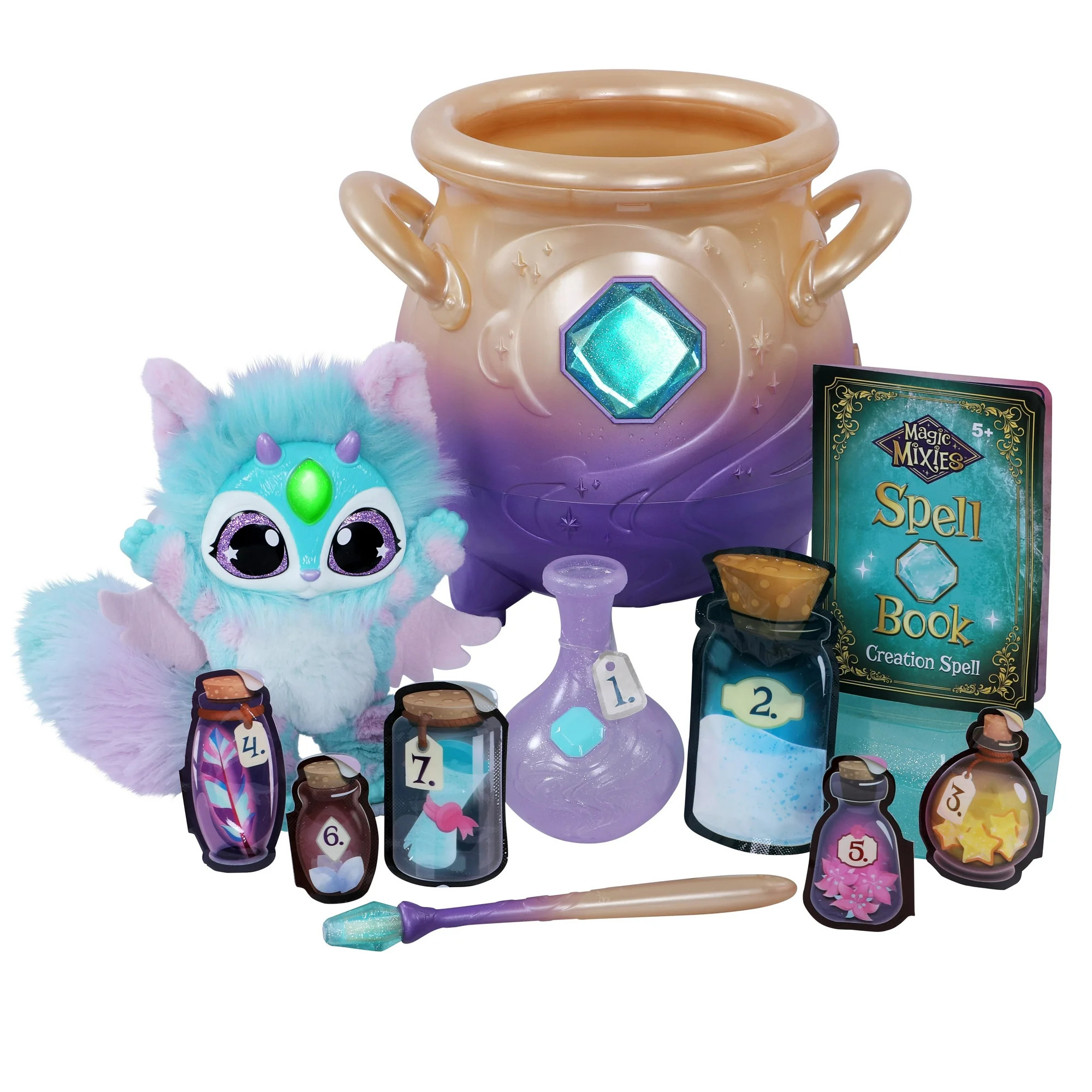 Magic Mixies Magical Misting Cauldron with Interactive 8 inch Blue Plush Toy and 50+ Sounds and R... | Walmart (US)