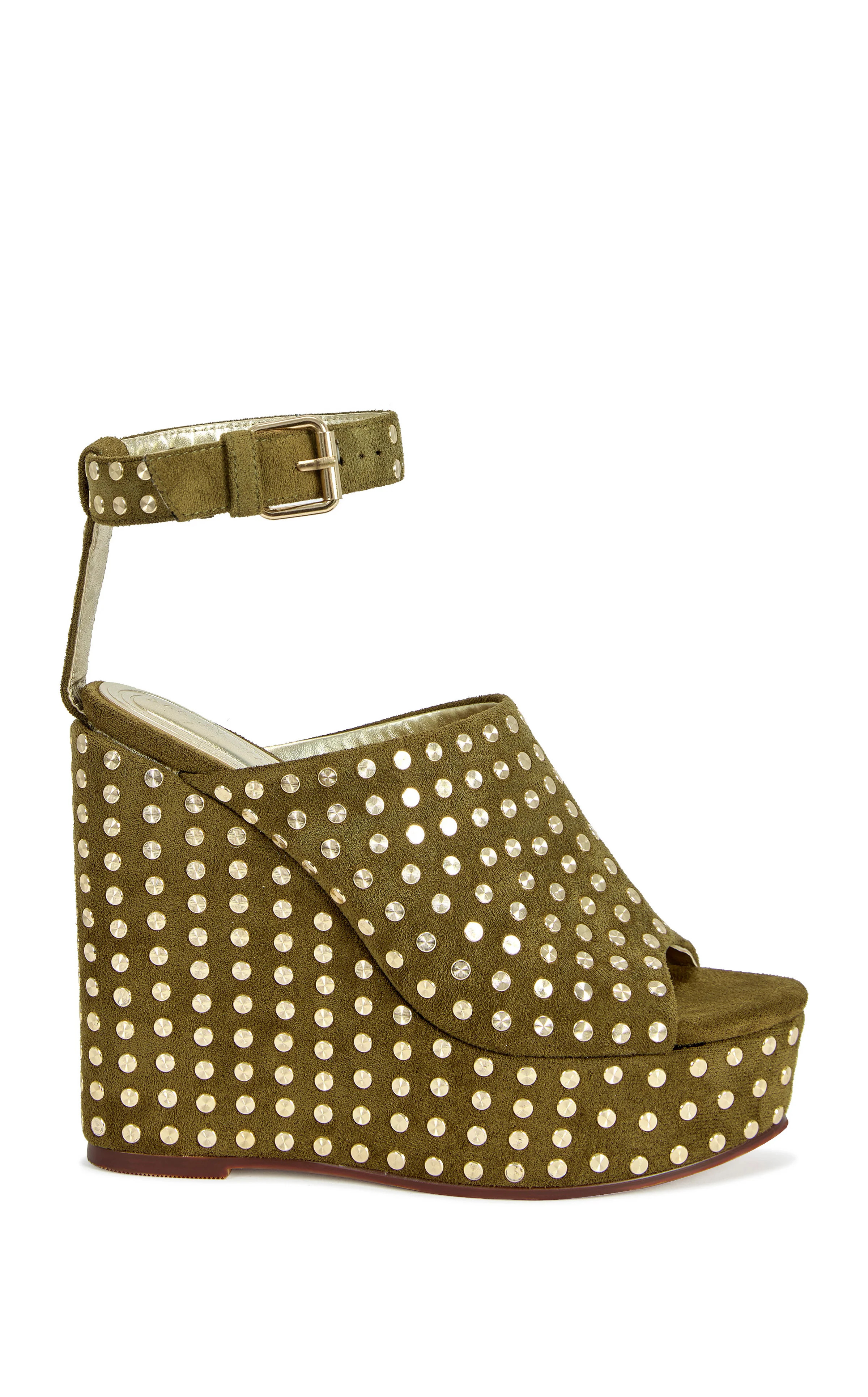 MIROVA-OLIVE WEDGE SANDAL | Azalea Wang