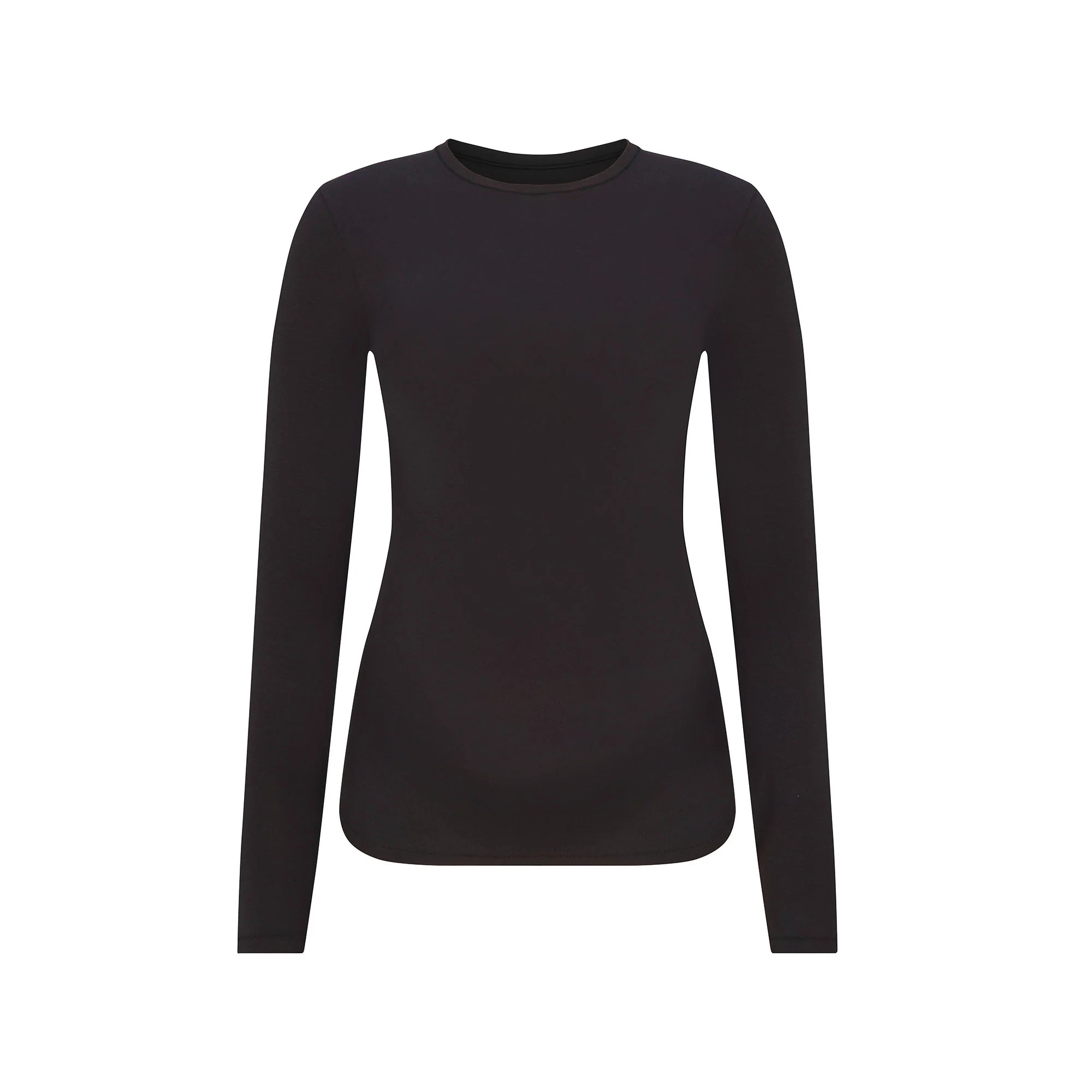 COTTON JERSEY MATERNITY LONG SLEEVE T-SHIRT | SOOT | SKIMS (US)