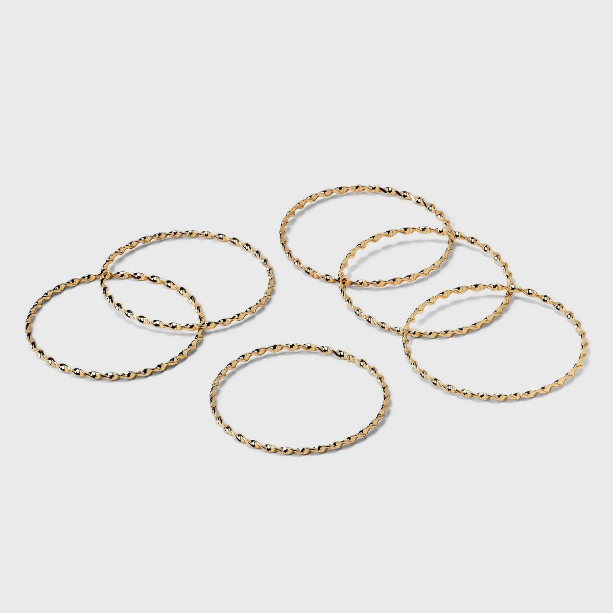 Twisted Bangle Bracelet Set 6pc - A New Day™ Gold | Target