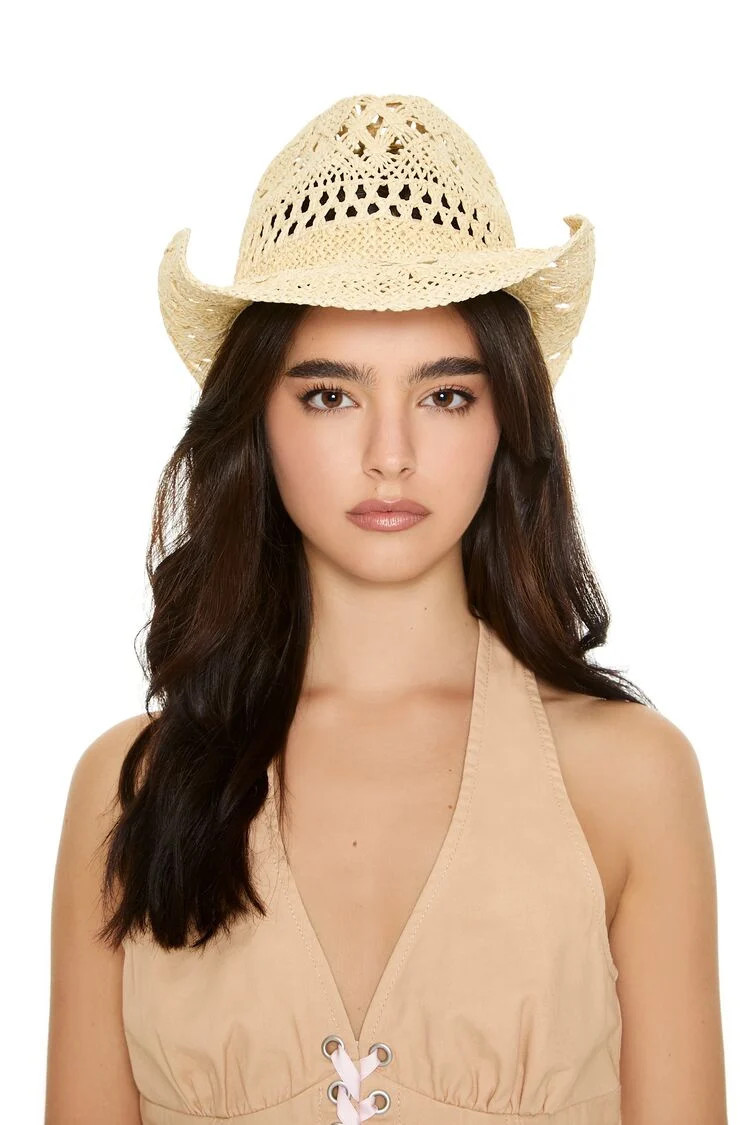 Straw Cowboy Hat in Natural | Forever 21