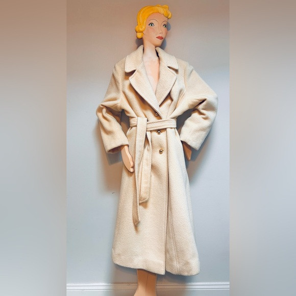 “Forstmann Fabrics” Vintage Cream Wool Coat L-XL | Poshmark