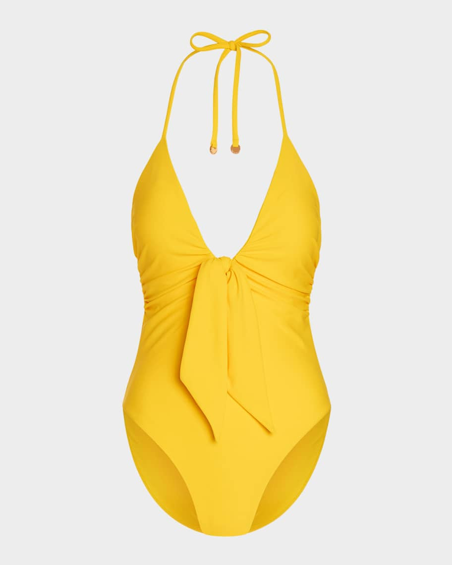 Nilli Tie-Front One-Piece Swimsuit | Neiman Marcus