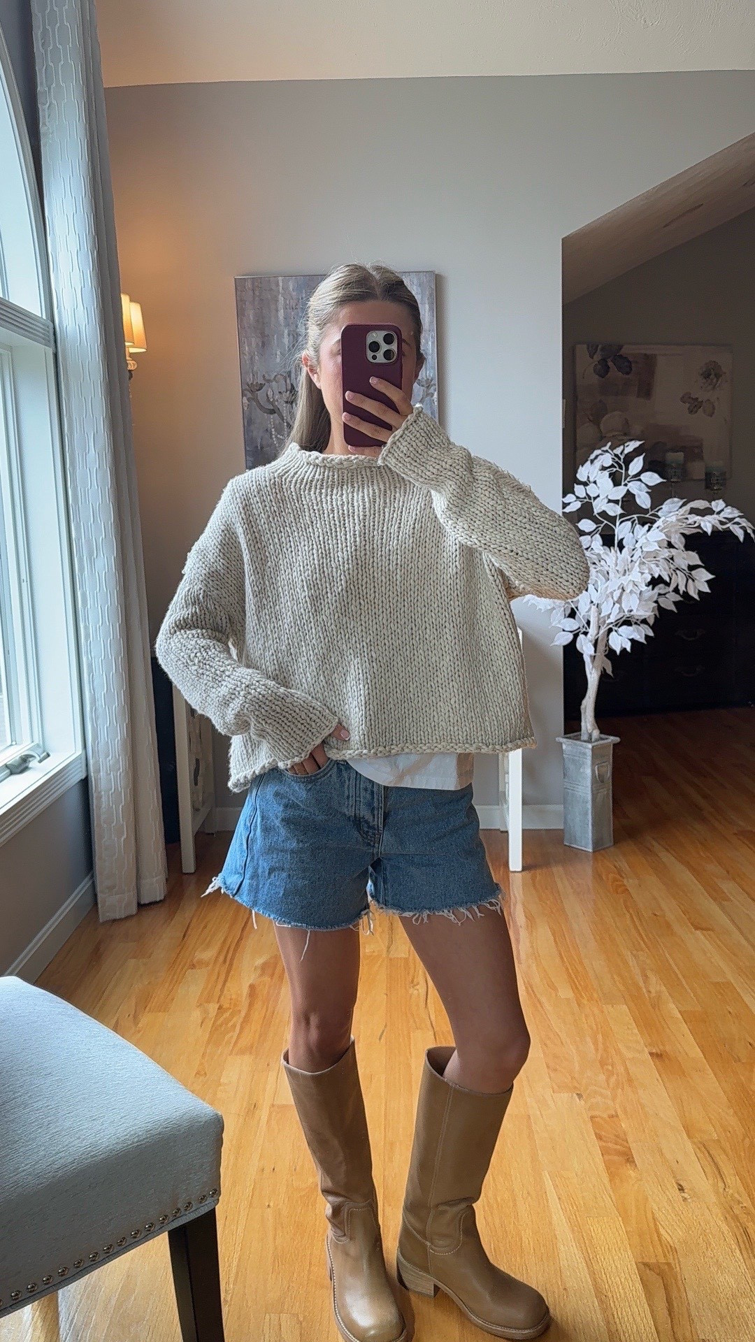 wearing a xs in sweater and 23 in jean shorts!

#LTKSeasonal #LTKootd #LTKvlog