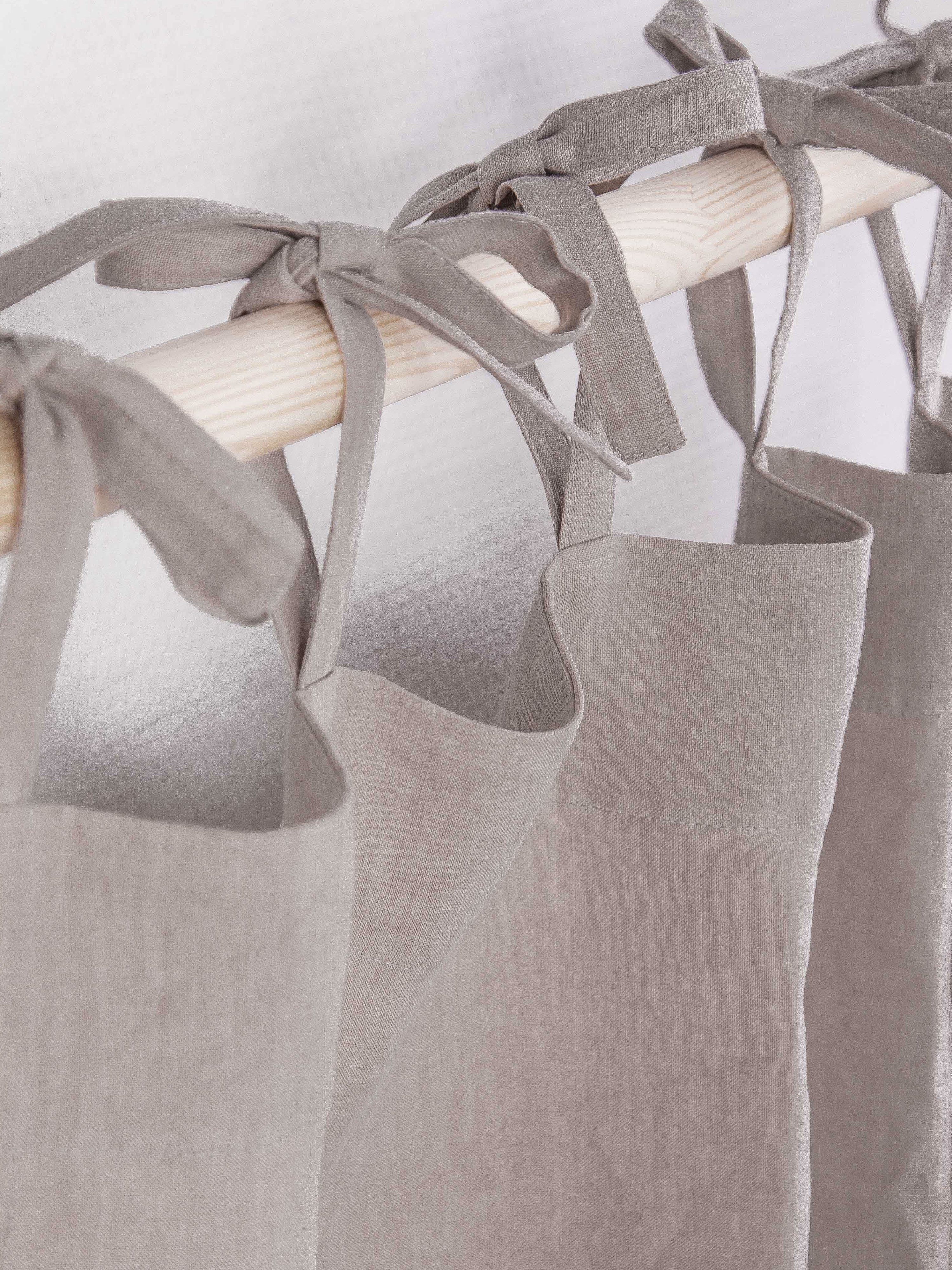 Tie Top Linen Curtain In Beige - 53X108\'\' / 135X275CM - Also in: 91X100\'\' / 230X254CM, 53X84\'\' | Verishop