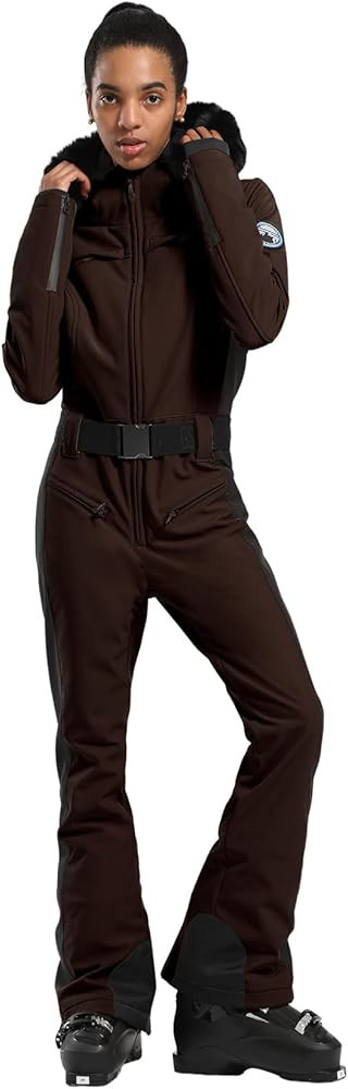 GSOU SNOW Women's Snowsuit One Piece Ski Suit Jumpsuits Waterproof Ski Onesies Snowboardsuit Insu... | Amazon (US)