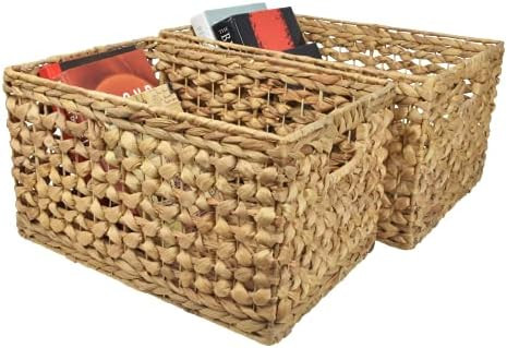 Lil Handicraft Set of 2 Wicker Baskets, Storage Baskets for Organizing, Woven Baskets, Organizer,... | Amazon (US)