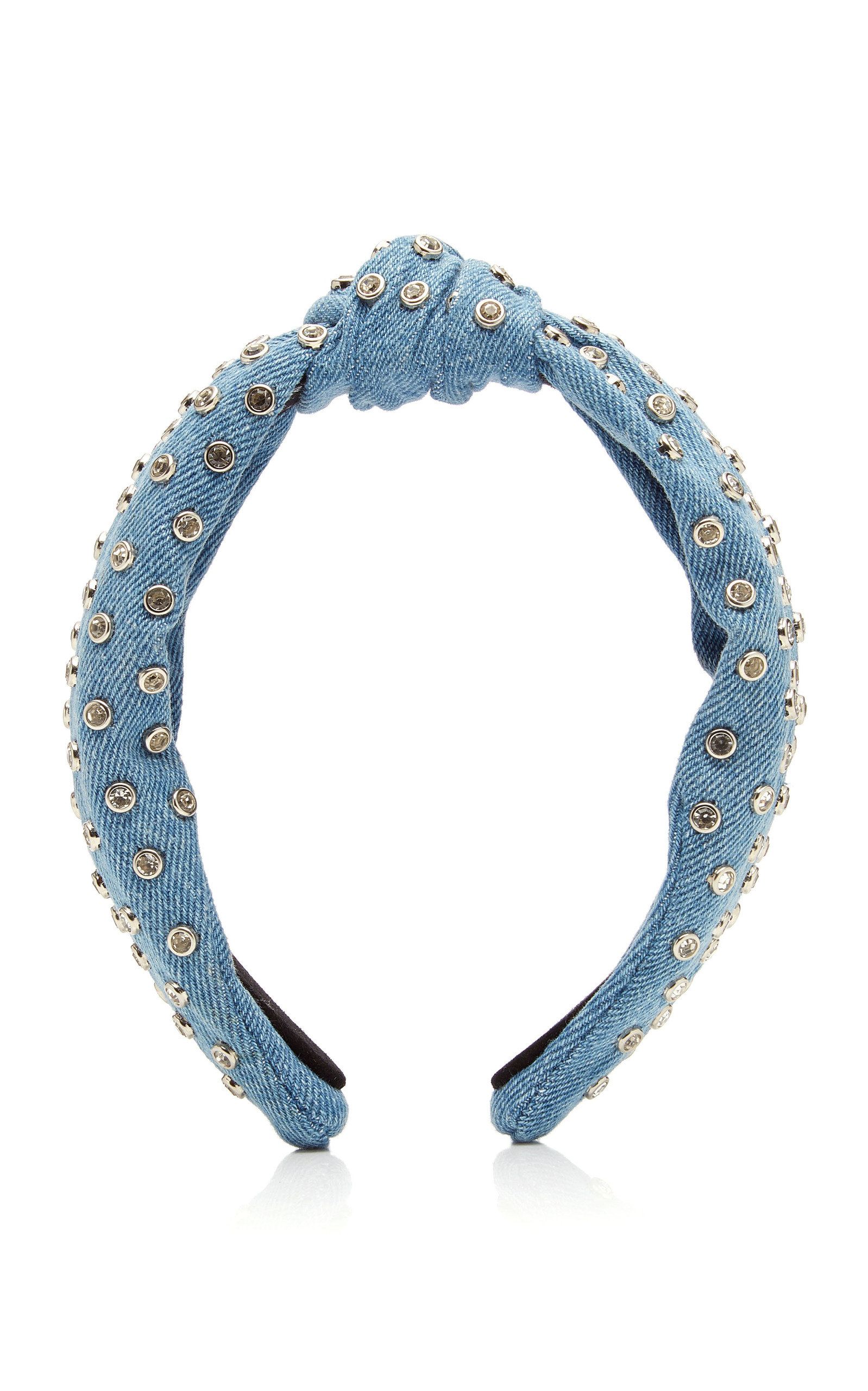 Lele Sadoughi Crystal-Embellished Denim Headband | Moda Operandi Global