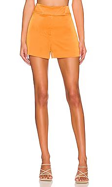 Alice + Olivia Mara Crossover Clean Short in Tangerine from Revolve.com | Revolve Clothing (Global)