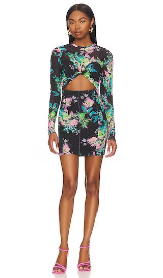 Auburn Mini Dress in Noir Pink Banquet | Revolve Clothing (Global)