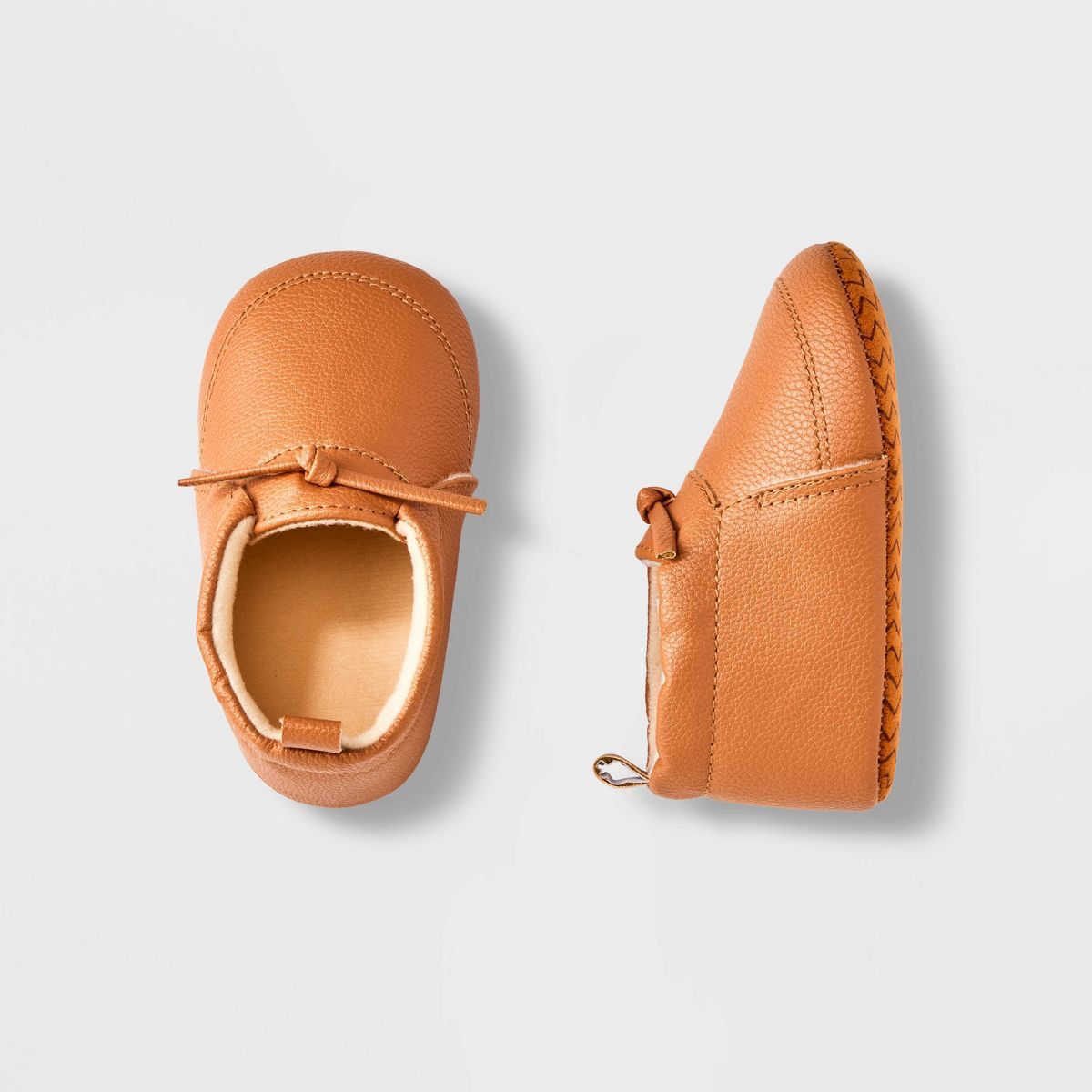 Baby Moccasin Crib Shoes - Cat & Jack™ Brown | Target