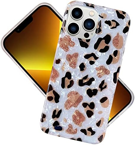Jmltech Compatible with iPhone 13 Pro Max Case Silicone Cheetah Leopard Glitter Bling Girly Cute ... | Amazon (US)