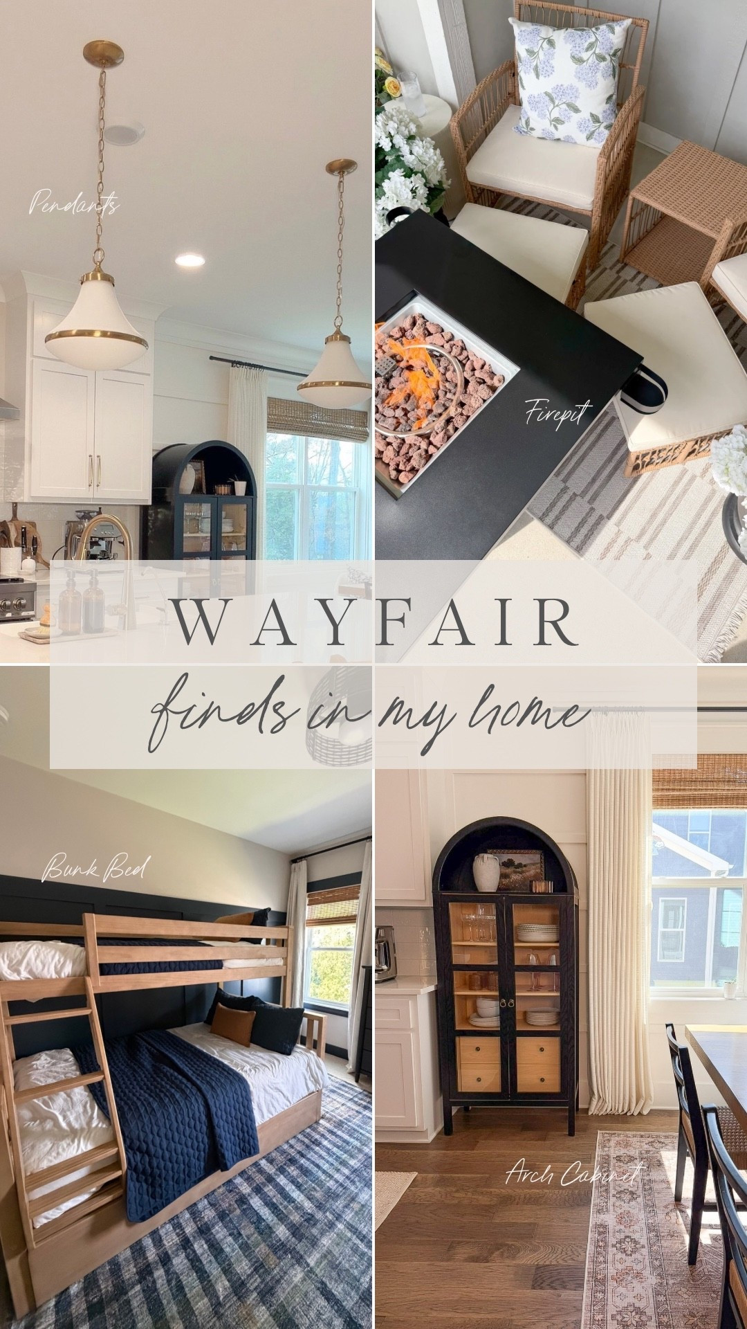#AD Some of my most-loved pieces in our home all have one thing in common… they’re @Wayfair  finds!

From the arched cabinet in our kitchen, to my son’s new bunk bed, our outdoor fire pit, kitchen pendants + so many of the little details throughout our home, these are the pieces I’d choose all over again.

I linked all of my favorites from our home right here so you can shop them in one place! 

#WayfairPartner #Wayfair #HomeDecor #ModernClassic #CozyHome #AffordableHomeDecor

#LTKNYFW #LTKHome #LTKmomlife