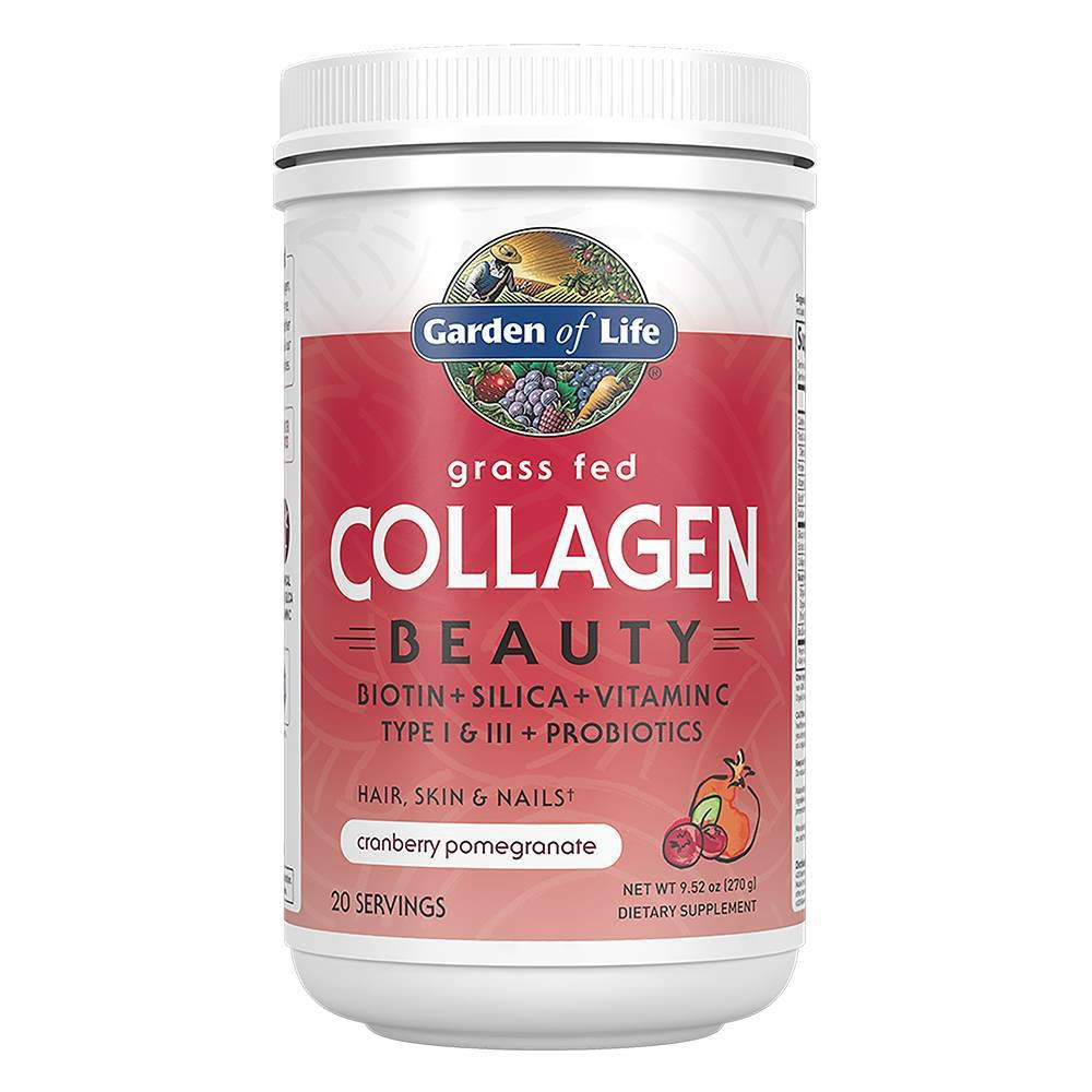Garden of Life Grass Fed Beauty Collagen Powder - Cranberry Pomegranate - 9.52oz | Target