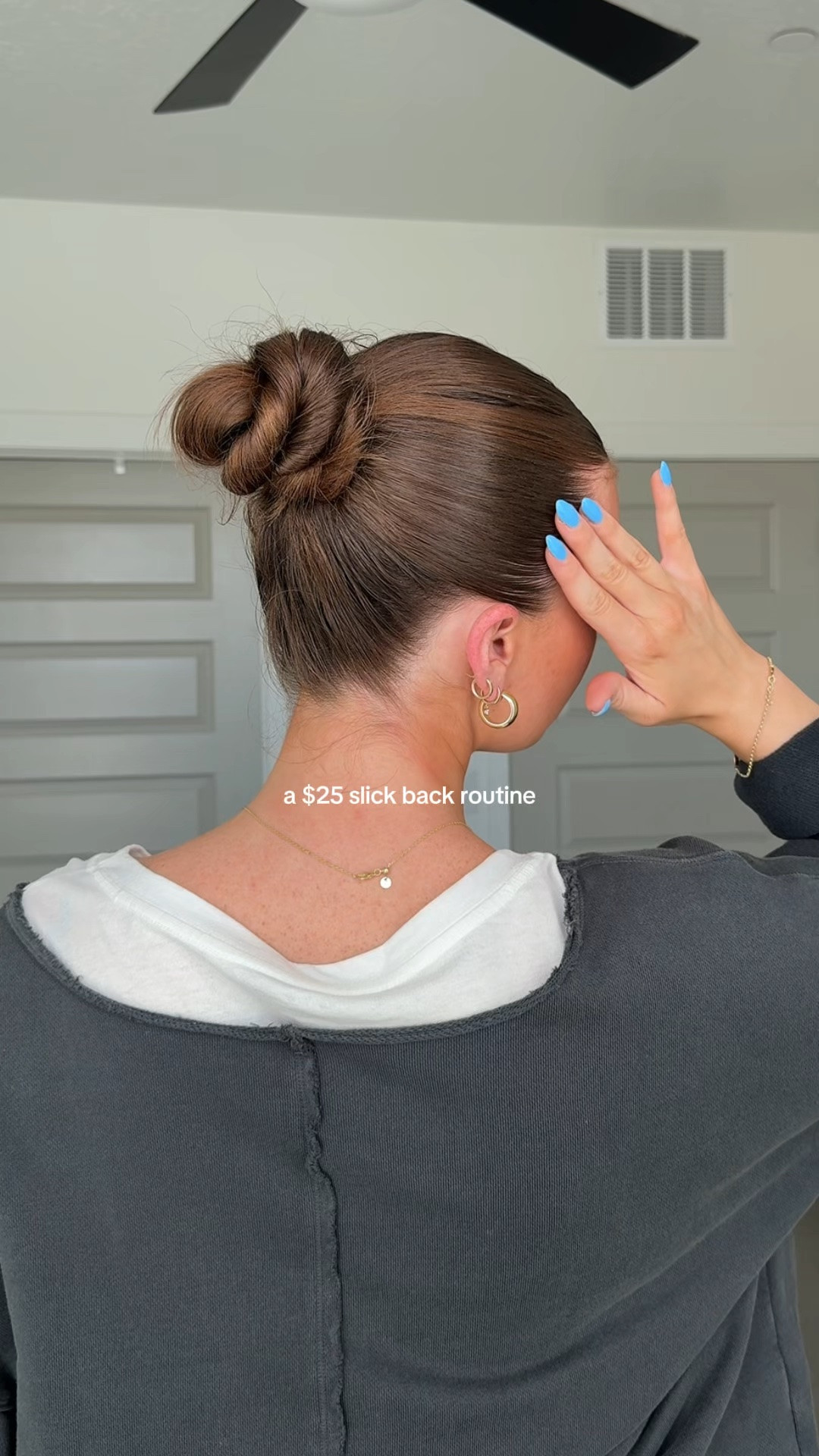 Slick back bun