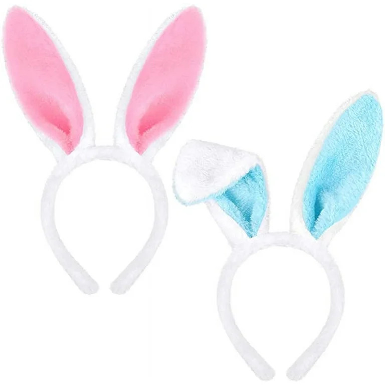 2PCS Easter Bunny Ears Headbands, Bunny Ears Headbands, Easter Bunny Costume Accessories for Kids... | Walmart (US)