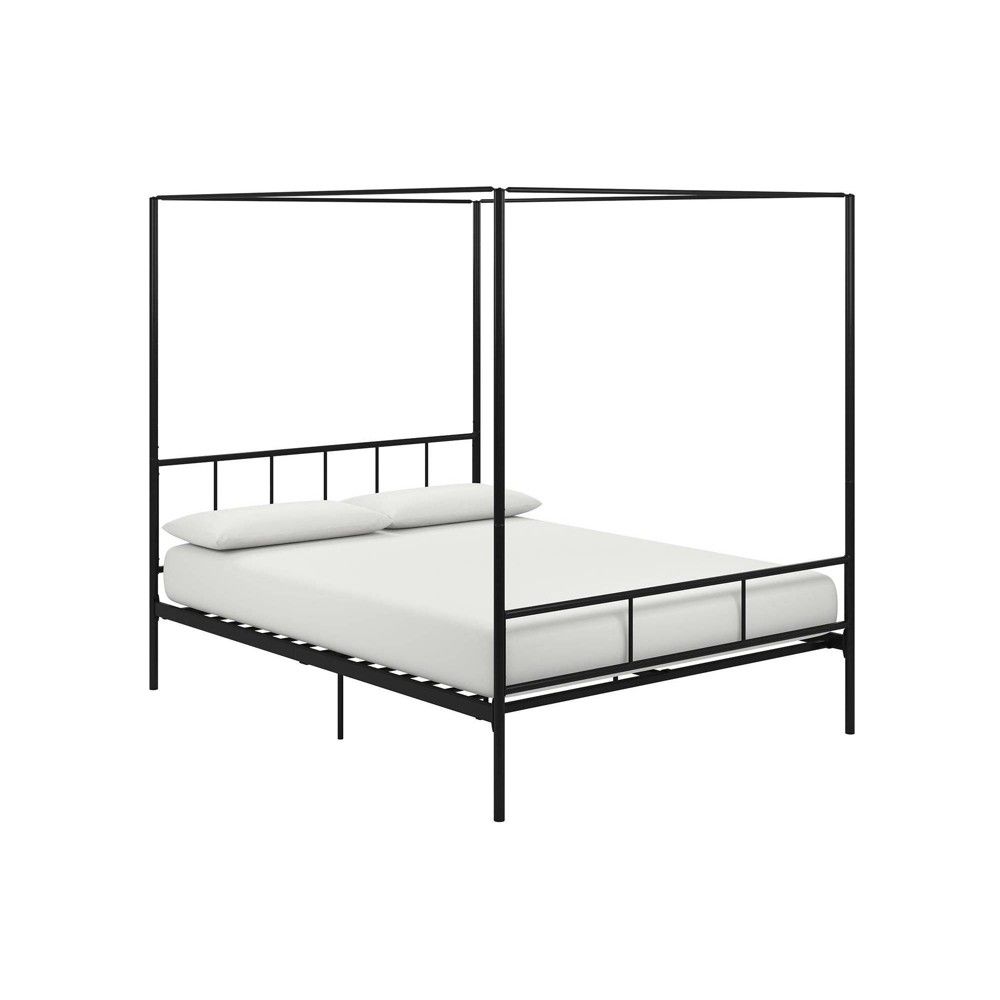 Full Marion Canopy Bed Black - Novogratz | Target
