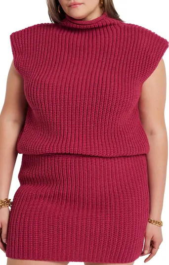 Cap Sleeve Mock Neck Sweater | Nordstrom