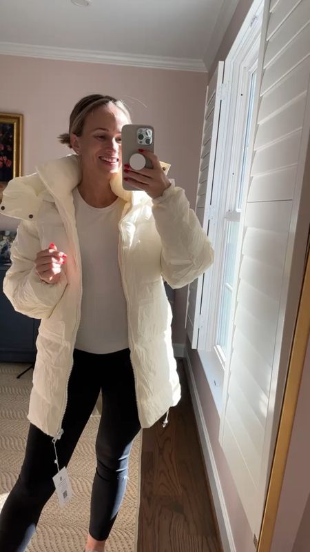 White puffer coat from Amazon that works for maternity! I have a size small in the beige color way. It zips and fits my 36 week bump! #maternity #amazonmaternity 

#LTKfindsunder100 #LTKbump