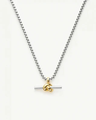 Lucy Williams Chunky Knot T-Bar Necklace | Mixed Metal | Missoma UK