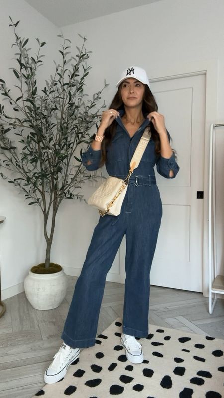 Denim jumpsuit, I think this will make a great travel outfit  

#LTKtravel #LTKfindsunder50 #LTKstyletip