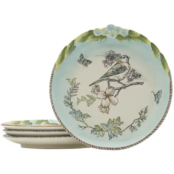 Fitz&Floyd 9-in Garden Bird Accent Plates, Set of 4 | Bed Bath & Beyond