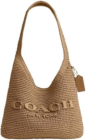 COACH Brooklyn Shoulder Bag 28 in Straw | Amazon (US)