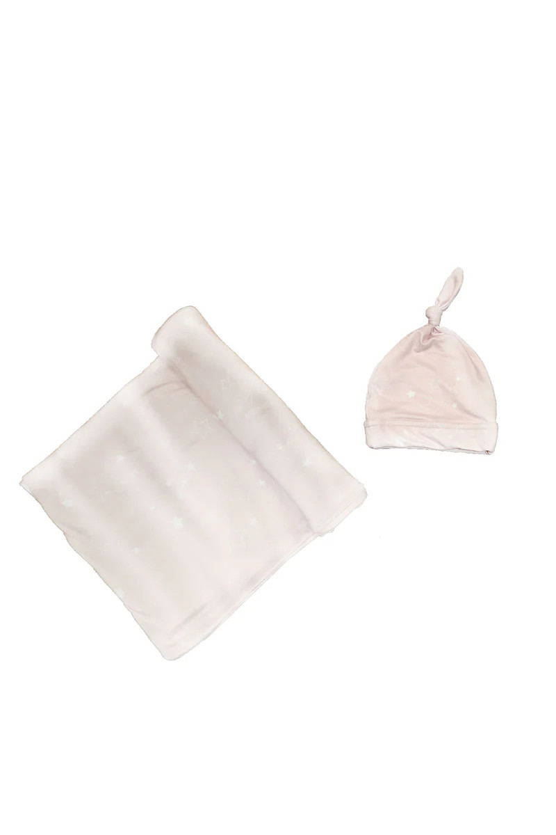 Baby Bundle | Swaddle & Beanie | Blush Shooting Star | MASONgrey