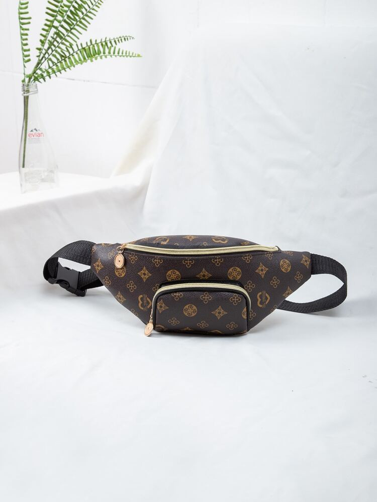 Geometric Graphic Pocket Front Fanny Pack | SHEIN