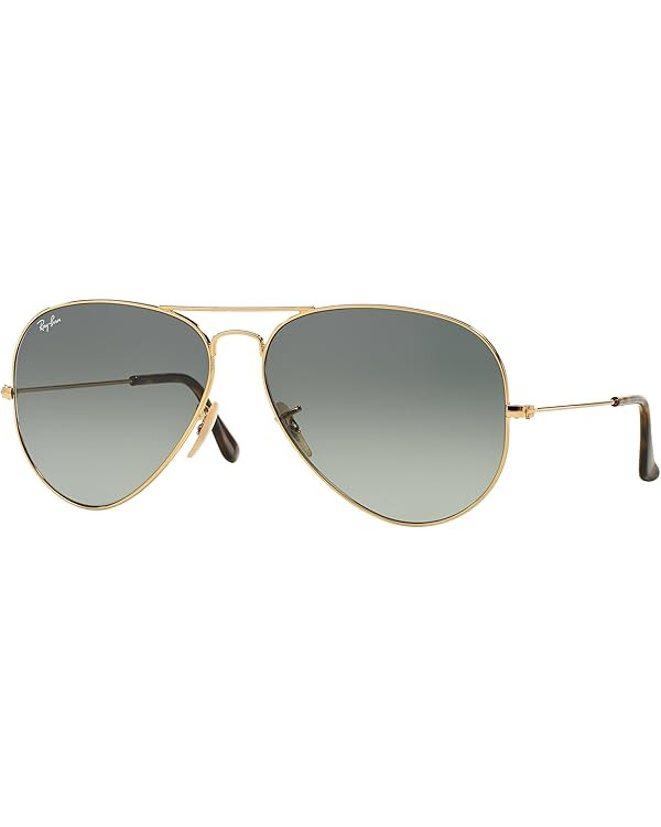 Ray-Ban RB3025 Metal Aviator Sunglasses For Men For Women + BUNDLE with Designer iWear Eyewear Ca... | Amazon (US)