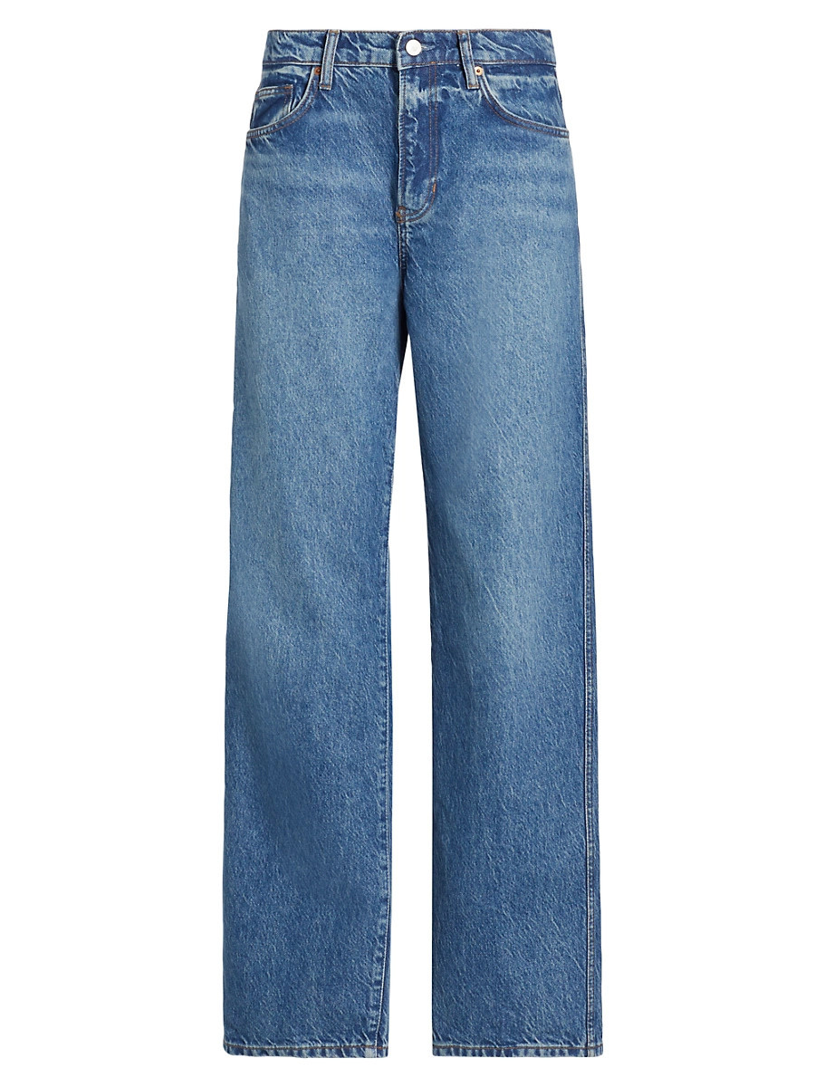 Women's Val 90s Mid-Rise Straight-Leg Jeans - Pelican - Size 24 | Saks Fifth Avenue